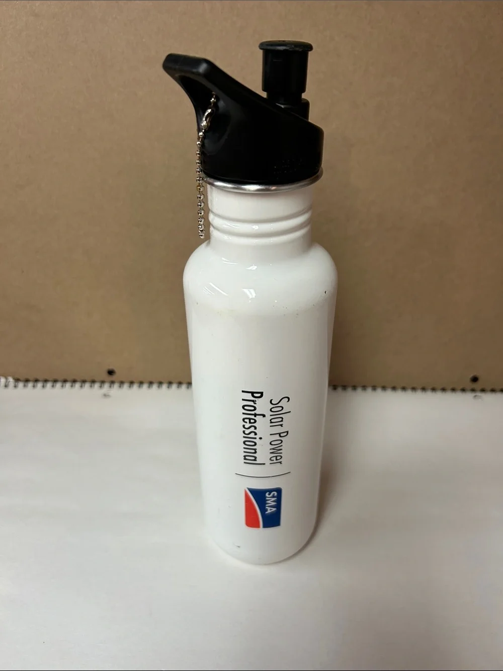 Klean Kanteen White Water Bottle with Black Sport Cap